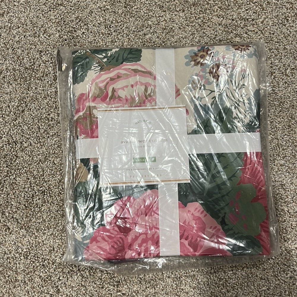 NWT Pottery Barn “Ava” shower curtain.